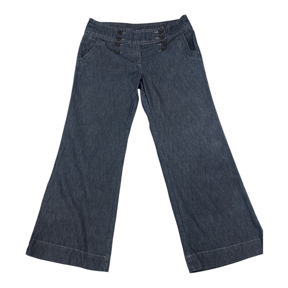 Apt. 9 Dark Wash Wide-Leg Sailor Jeans Size 14